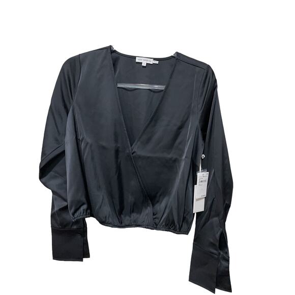 GOOD‎ AMERICAN SATIN WRAP TOP Size Small New with Tags - Picture 7 of 12